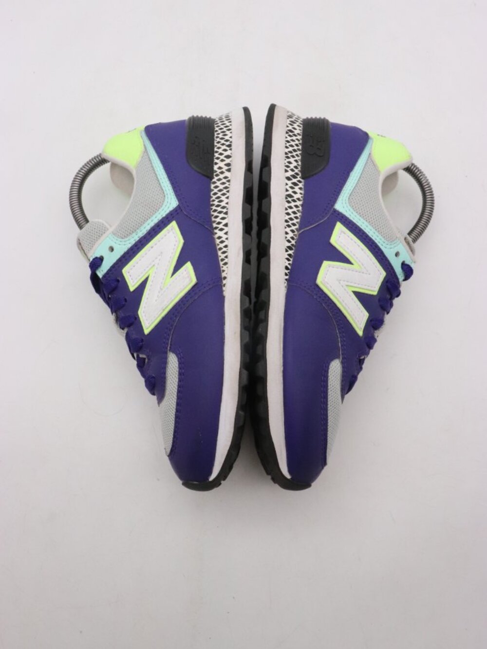 New Balance 574 Virtual Violet Sneakers Women's 8 B Multicolor Leather Shoes - Picture 8 of 9